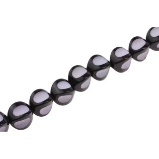 Acrylic Beads Purple Ash -Black melon / 22mm / 18pcs.