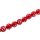 Acrylic Beads red-white w design round / 24mm / 17pcs.