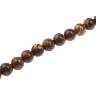 Acrylic Beads Choco-gold   round / 24mm / 17pcs.