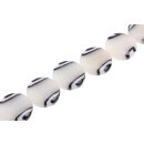 Acryl Perlen White & Black design flat round / 28mm /...