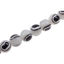 Acryl Perlen White & Black design round / 23mm / 17pcs.