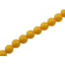 Acrylic Beads yellow   round / 11mm / 36pcs.