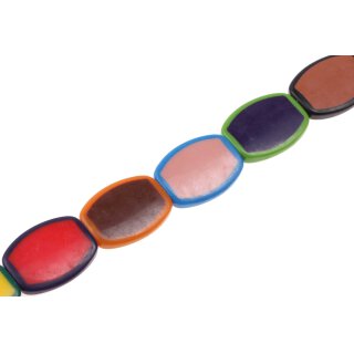 Acryl Perlen mix-color square / 31mm / 12pcs.