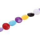 Acrylic Beads mix-color flat round / 30mm / 13pcs.