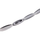 Acryl Perlen white w design long oval / 50mm / 8pcs.