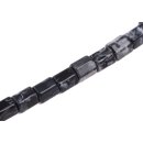 Acryl Perlen white/black tube rounded / 17mm / 23pcs.