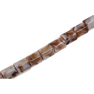 Acrylic Beads cappuccino   tube rounded / 17mm / 23pcs.