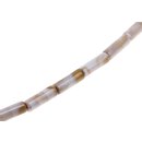 Acrylic Beads Gold-White tube / 35mm / 11pcs.