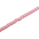 Acrylic Beads White –pink with design tube  / 10mm...