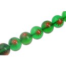 Resin Beads Green with design Round / 20mm / 20pcs.