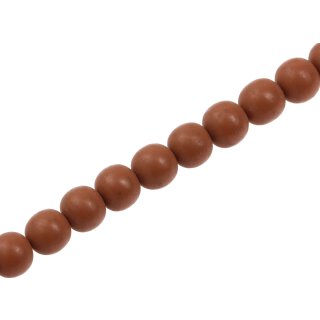 Resin Beads  Opaque Brown round / 12mm / 34pcs.