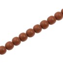 Resin Beads  Opaque Brown round / 12mm / 34pcs.
