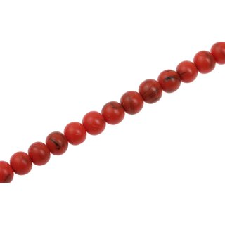 Harz Perlen  Opaque  Orange with design round / 8mm / 52pcs.