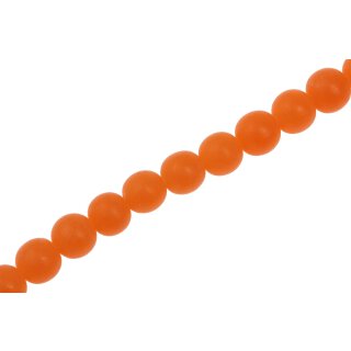 Resin Beads  Opaque  Orange  round / 8mm / 52pcs.