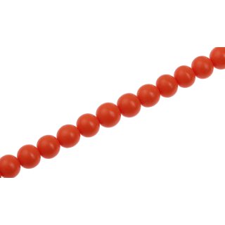 Harz Perlen  Opaque Mandarine round / 8mm / 52pcs.