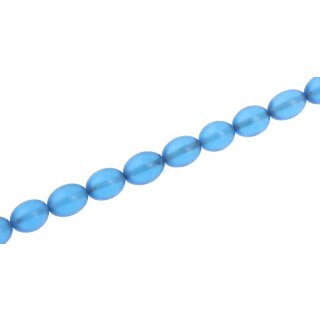Resin Beads  Opaque  Blue oval / 12mm / 34pcs.