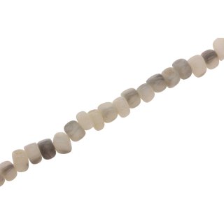 Resin Beads  Opaque  Light Grey Nuggets / 5x8mm / 80pcs.