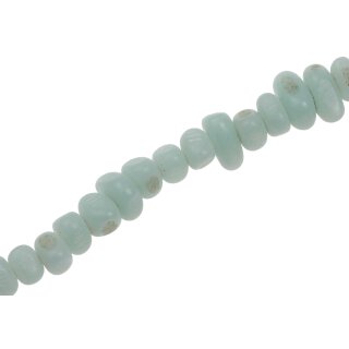Resin Beads  Opaque Light Blue Nuggets / 5x8mm / 80pcs.