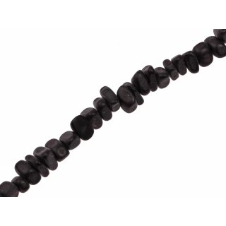 Resin Beads  Opaque Black Nuggets / 5x8mm / 80pcs.