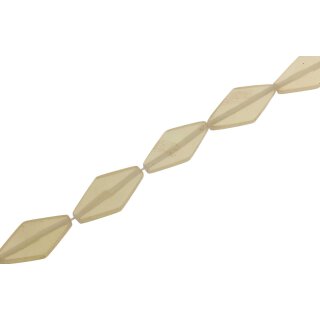 Resin Beads  Opaque white diamond / 23x10mm / 20pcs.