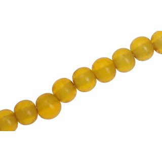 Resin Beads  Opaque yellow round / 6mm / 65pcs.