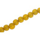 Resin Beads  Opaque yellow round / 6mm / 65pcs.