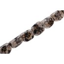 Resin Beads  w Bamboo Ring Black-White Triangle / 35x27mm...