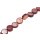 Resin Beads w/ Aluminum Foil Inlay  Burgundy Flat round / 25x9mm / 16pcs.