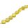 Resin Beads w/ Aluminum Foil Inlay  Yellow Flat round / 25x9mm / 17pcs.