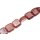 Harz Perlen w/ Aluminum Foil Inlay  Burgundy Square / 20x10mm / 20pcs.
