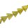 Harz Perlen w/ Aluminum Foil Inlay  Yellow Triangle / 25x10mm / 17pcs.
