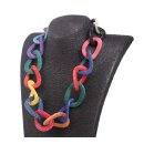 Necklace Stingray Leather Multicolor / 50x35mm / Wavy...