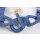 Necklace Stingray Leather Jeans Blue Polished Shiny / 50x35mm / Wavy Chain / 63cm