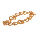 Halskette Rochenleder Yellow Polished Shiny / 50x35mm / Wavy Chain / 63cm