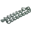 Halskette Rochenleder Dark Green Polished Shiny / 50x35mm / Wavy Chain / 63cm
