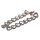 Necklace Stingray Leather Grey  Polished Shiny / 50x35mm / Wavy Chain / 63cm