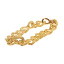 Necklace Chicken Leather Yellow  Polished Shiny / 43x34mm / Wavy Chain / 56cm