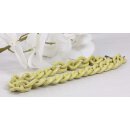 Necklace Stingray Leather Lemon Chain,  Polished Shiny / 30x20mm / Small Wavy / 52cm