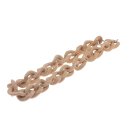 Halskette Rochenleder Light Beige Chain, Polished Shiny / 30x20mm / Small Wavy / 52cm