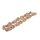 Necklace Stingray Leather Light Beige Chain,  Polished Shiny / 30x20mm / Small Wavy / 52cm