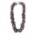 Necklace Stingray Leather Brown Chain,  Polished Shiny / 30x20mm / Small Wavy / 52cm
