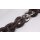 Necklace Stingray Leather Brown Chain,  Polished Shiny / 30x20mm / Small Wavy / 52cm