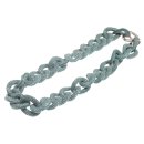 Necklace Stingray Leather Deep Jungle Chain,  Polished Shiny / 30x20mm / Small Wavy / 52cm