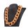 Necklace Watersnake Leather Chain  / 46x35mm / Wavy Chain / 63cm