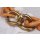 Necklace Watersnake Leather Chain  / 46x35mm / Wavy Chain / 63cm
