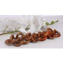 Necklace Python Leather Chain  / 45x35mm ,  Tan / Wavy...