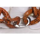 Halskette Python Chain / 45x35mm , Tan / Wavy Chain / 53 cm