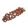 Necklace Python Leather Chain  / 45x35mm ,  Tan / Wavy Chain / 53 cm
