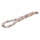 Necklace Champagne,  and White colored baroque shape fresh water pearl 13mm / 47cm