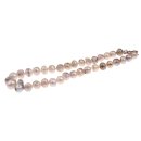Halskette Champagne and White colored baroque shape fresh water Pearl 12 / 16mm / 47cm
